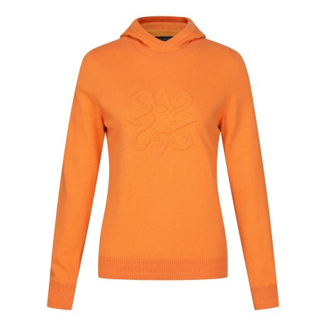 여성 별 심볼 미니 후드 방풍 스웨터