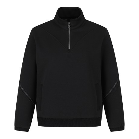 여성 밍크 기모 하프집업 하이넥 긴팔 티셔츠