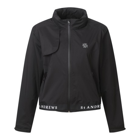 여성 배색 포인트 패커블 숏 후드 레인 점퍼