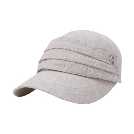 여성 플리츠 레이어 린넨 블렌드 볼캡