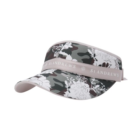 여성 워딩 로고 플라워 리본 썬바이저