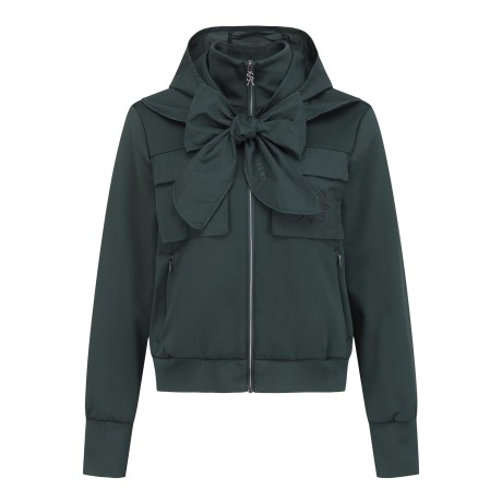 여성 엠보 심볼 포켓 점퍼 & 시어 후드