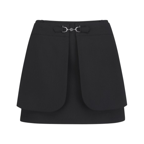 [ONLY BUCKET] 여성 심볼 체인 포인트 레이어드 큐롯 스커트