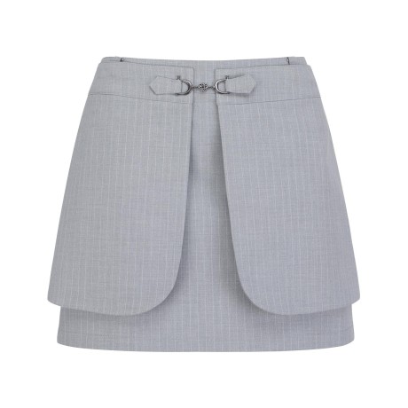 [ONLY BUCKET] 여성 심볼 체인 포인트 레이어드 큐롯 스커트