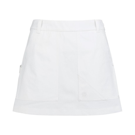 여성 레더 믹스 피쉬테일 큐롯 스커트