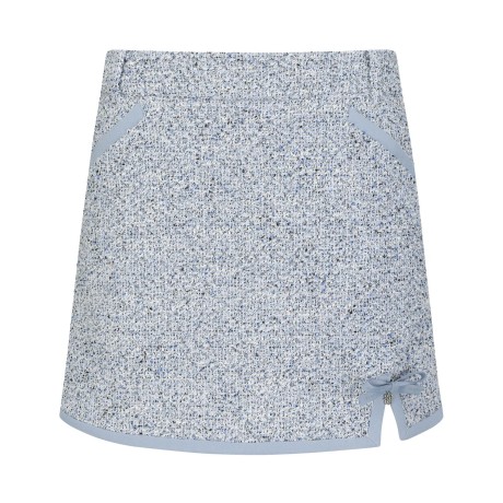 여성 리본 부클 트위드 스커트