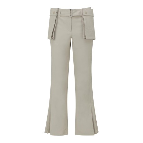 여성 플리츠 헴 팬츠 & 포켓 벨트