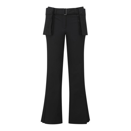 여성 플리츠 헴 팬츠 & 포켓 벨트