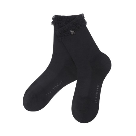 여성 심볼 레이스 중목 양말