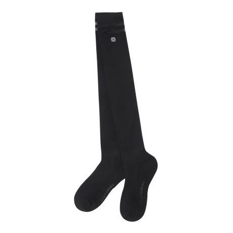 여성 심볼 메쉬 스트라이프 니하이 삭스