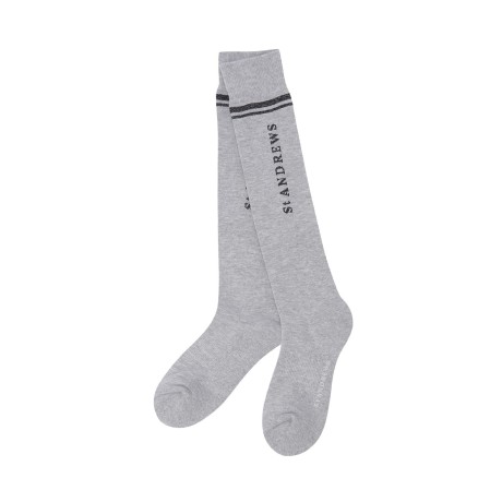 여성 글리터 로고 라인 니삭스