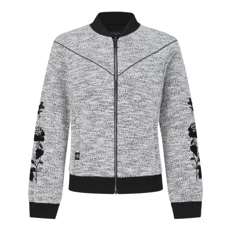 여성 플라워 포인트 트위드 방풍 집업