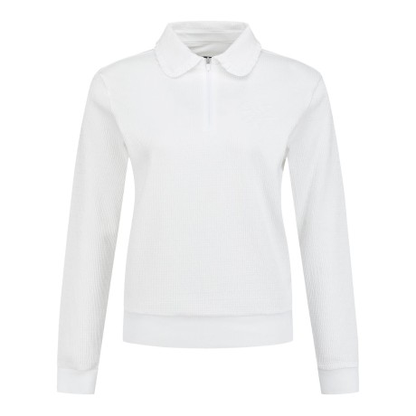 여성 별 심볼 프릴 칼라 긴팔 티셔츠