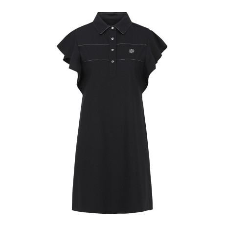 여성 플라운스 커프스 글리터 라인 원피스