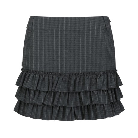 여성 프릴 티어드 시어서커 큐롯 스커트