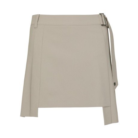 여성 언밸런스 플리츠 버클 큐롯 스커트