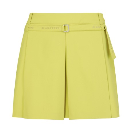 여성 로고 벨티드 플리츠 큐롯 스커트