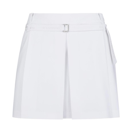 여성 로고 벨티드 플리츠 큐롯 스커트