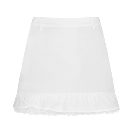 여성 조직감 레이스 헴 스커트