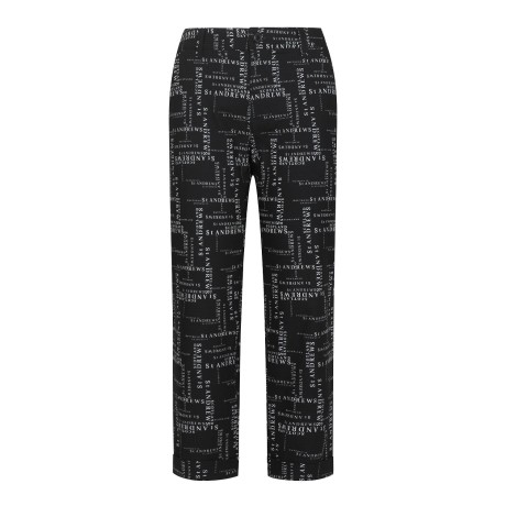 여성 시어서커 로고 패턴 롤업 팬츠