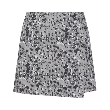 여성 레터링 레오파드 패턴 랩 쇼츠