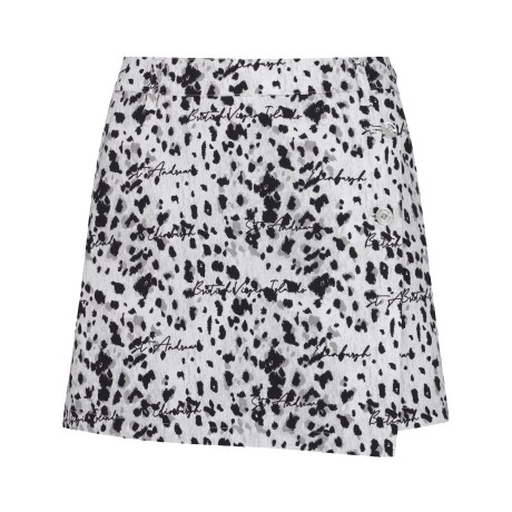 여성 레터링 레오파드 패턴 랩 쇼츠