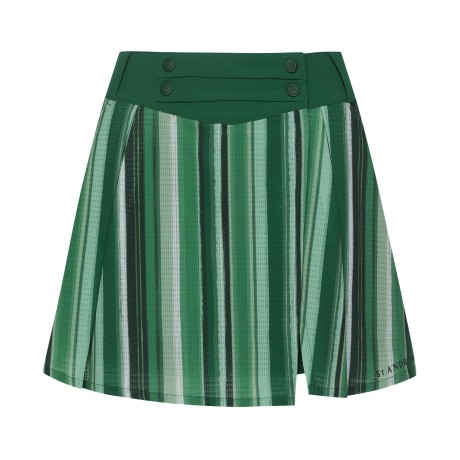 여성 심볼 버튼 랩 큐롯 스커트