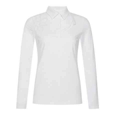 여성 패널 블록 별 심볼 냉감 슬리브 티셔츠