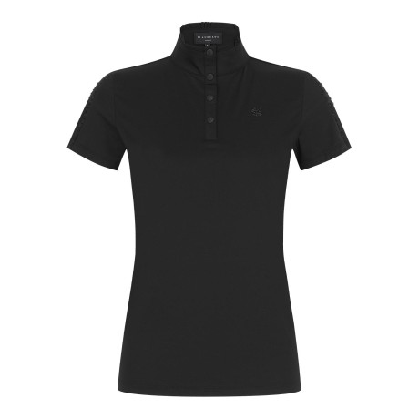 여성 프릴 라인 모크넥 반팔 티셔츠