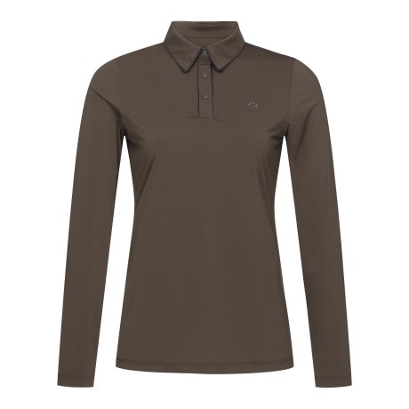 여성 별 심볼 메탈 라인 칼라 긴팔 티셔츠