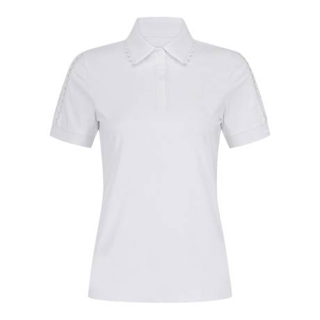 여성 웨이브 라인 칼라 반팔 티셔츠