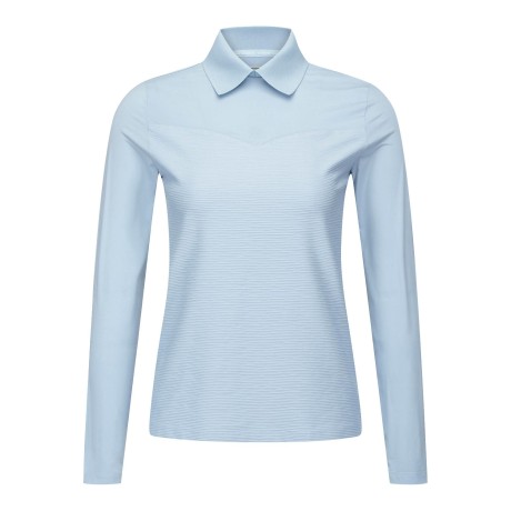 여성 니트 카라 믹스 냉감 긴팔티셔츠