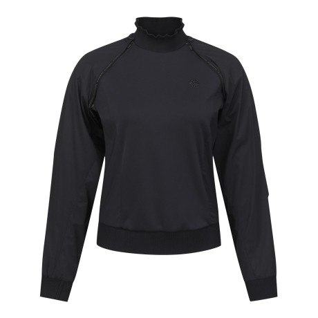 여성 별 심볼 하이넥 반팔 티셔츠 & 탈착 볼레로