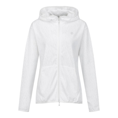 여성 로고 패턴 집업 후드 티셔츠