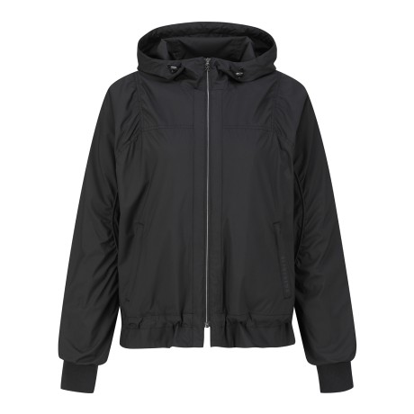 [ONLY BUCKET] 여성 셔링 스트링 후드 점퍼