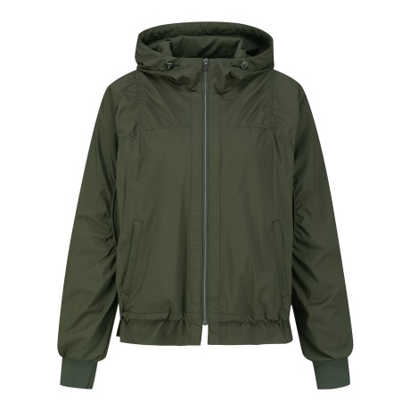 [ONLY BUCKET] 여성 셔링 스트링 후드 점퍼