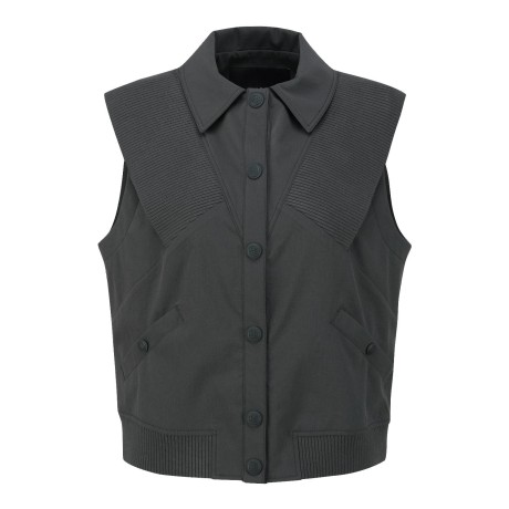 여성 니트 패널 칼라 베스트