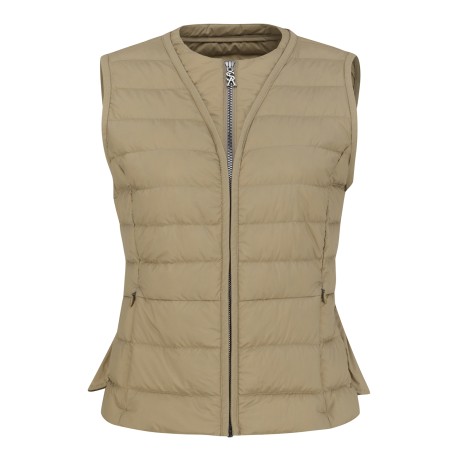 여성 레이어드 프릴 집업 베스트