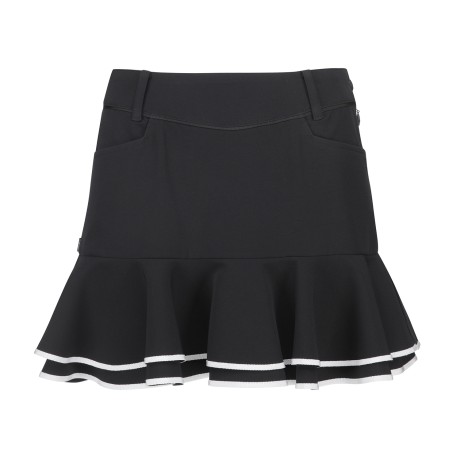 여성 배색 프릴 큐롯 스커트