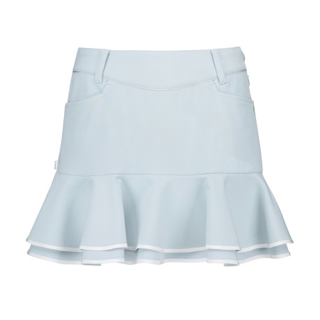 여성 배색 프릴 큐롯 스커트