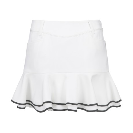 여성 배색 프릴 큐롯 스커트