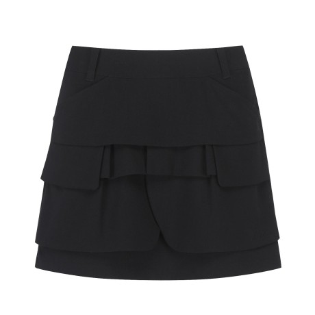 [ONLY BUCKET] 여성 프릴 티어드 큐롯 스커트