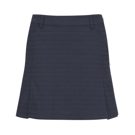 여성 로고 패턴 사이드 플리츠 스커트