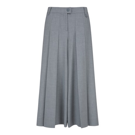 여성 플리츠 와이드 큐롯 팬츠