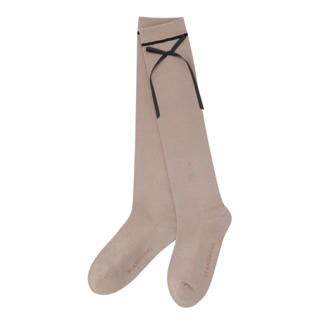 여성 별 심볼 리본 스트랩 니삭스