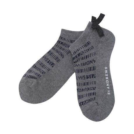 여성 레터링 리본 단목 양말