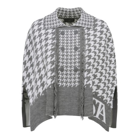 여성 하운드투스체크 케이프 가디건