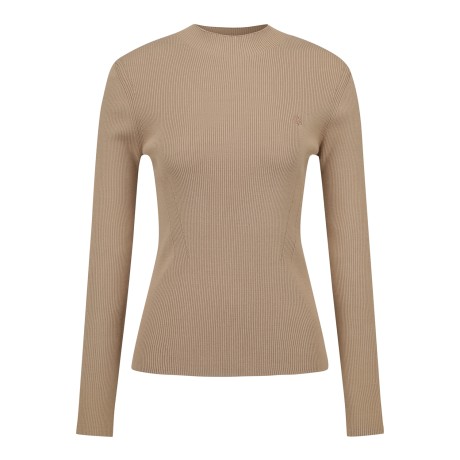 여성 별 심볼 리본 골조직 니트