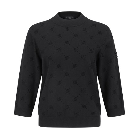 여성 별 심볼 패턴 캐시미어 믹스 니트