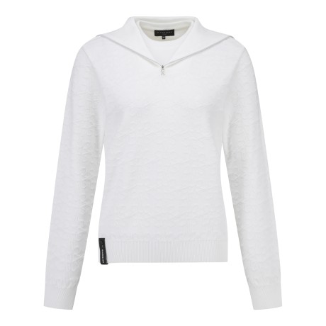 여성 별 심볼 패턴 와이드 칼라 니트